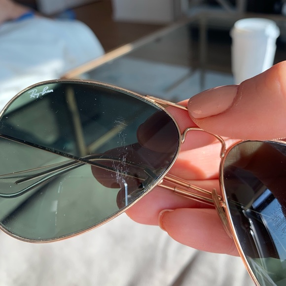 Ray-Ban Aviator Classic Sunglasses Green G-15 Lens Gold Frame RB3025 Unisex main image 4